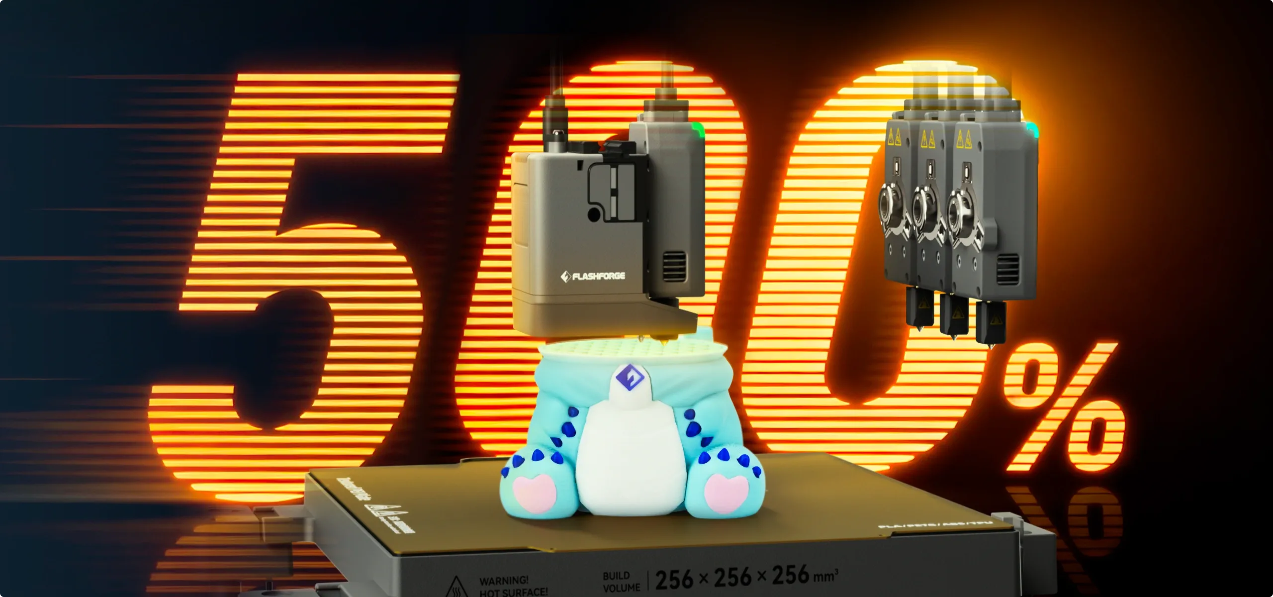 多色打印，效率最高提升500%